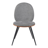 Scaun cu funcție ergonomică Nerezy, Lemn de Nuc și Țesătură, Gri, 57x48x88 cm, perspectiva suplimentara