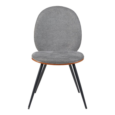 Scaun cu funcție ergonomică Nerezy, Lemn de Nuc și Țesătură, Gri, 57x48x88 cm, perspectiva suplimentara