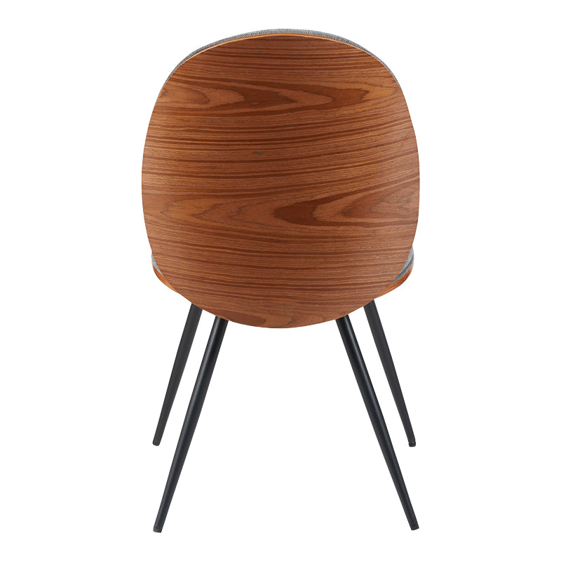 Scaun cu funcție ergonomică Nerezy, Lemn de Nuc și Țesătură, Gri, 57x48x88 cm