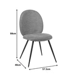 Scaun cu funcție ergonomică Nerezy, Lemn de Nuc și Țesătură, Gri, 57x48x88 cm