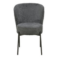 Scaun cu funcție Houlian, Stil Modern, Material textil antracit și metal, negru, 46x66x89 cm, perspectiva suplimentara