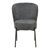 Scaun cu funcție Houlian, Stil Modern, Material textil antracit și metal, negru, 46x66x89 cm, perspectiva suplimentara