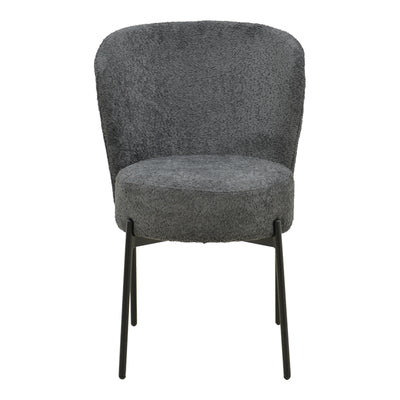 Scaun cu funcție Houlian, Stil Modern, Material textil antracit și metal, negru, 46x66x89 cm, perspectiva suplimentara