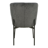 Scaun cu funcție Houlian, Stil Modern, Material textil antracit și metal, negru, 46x66x89 cm, foto produs