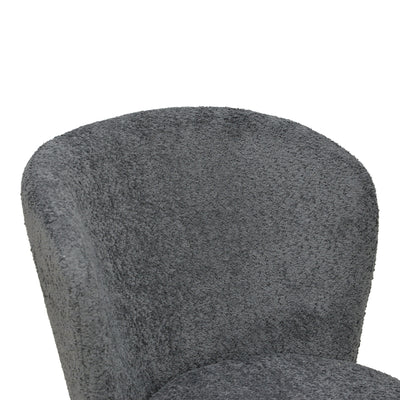 Scaun cu funcție Houlian, Stil Modern, Material textil antracit și metal, negru, 46x66x89 cm, foto produs 6