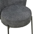 Scaun cu funcție Houlian, Stil Modern, Material textil antracit și metal, negru, 46x66x89 cm, foto produs 7