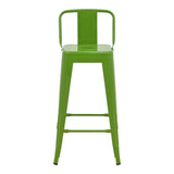 Scaun cu spatar Utopia metalic, verde, 42x42x97 cm - Verde