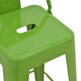 Scaun cu spatar Utopia metalic, verde, 42x42x97 cm - Verde