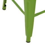 Scaun cu spatar Utopia metalic, verde, 42x42x97 cm - Verde