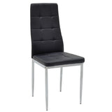 Scaun Cube, picioare, cromate, 48x50x90 cm - Negru