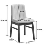 Scaun Dalby, Lemn rubberwood, 50x45x86 cm - Crem-Nuc