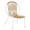 Scaun Dapper metal alb- pe Natural 64x74x76 cm