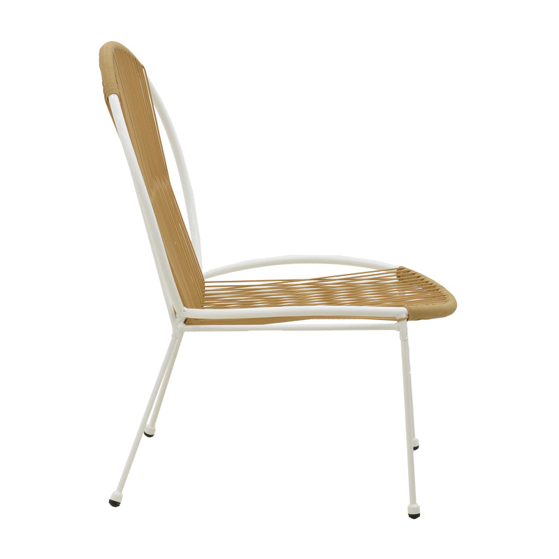 Scaun Dapper metal alb- pe Natural, 64x74x76 cm, detaliu produs
