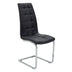 Scaun Darrell pu negru - metal cromat 42x49x106 cm