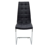 Scaun Darrell pu negru - metal, cromat, 42x49x106 cm