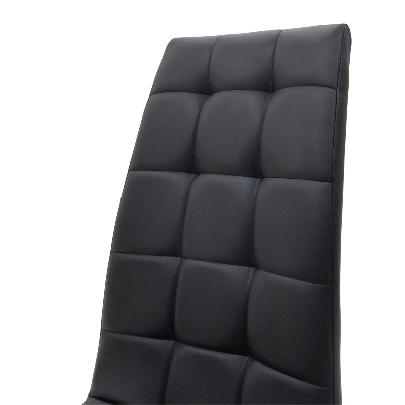 Scaun Darrell pu negru - metal, cromat, 42x49x106 cm