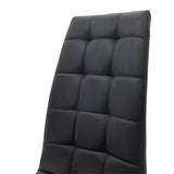 Scaun Darrell pu negru - metal, cromat, 42x49x106 cm