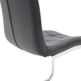 Scaun Darrell pu negru - metal, cromat, 42x49x106 cm