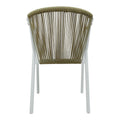 Scaun de aluminiu Convince stivuibil cu cadru alb-textilene-pe rachita Natural, Natural, 56x63x82 cm, foto produs