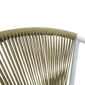 Scaun de aluminiu Convince stivuibil cu cadru alb-textilene-pe rachita Natural, Natural, 56x63x82 cm, foto produs 6