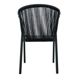 Scaun de aluminiu Convince stivuibil cu cadru Gri-textilene-pe ratan, 56x63x82 cm