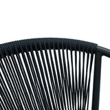 Scaun de aluminiu Convince stivuibil cu cadru Gri-textilene-pe ratan, 56x63x82 cm