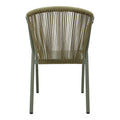 Scaun de aluminiu Convince stivuibil cu cadru maro-textilen-PE din rattan, 56x63x82 cm, foto produs