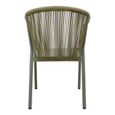 Scaun de aluminiu Convince stivuibil cu cadru maro-textilen-PE din rattan, 56x63x82 cm, foto produs