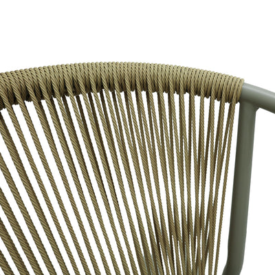 Scaun de aluminiu Convince stivuibil cu cadru maro-textilen-PE din rattan, 56x63x82 cm, foto produs 6