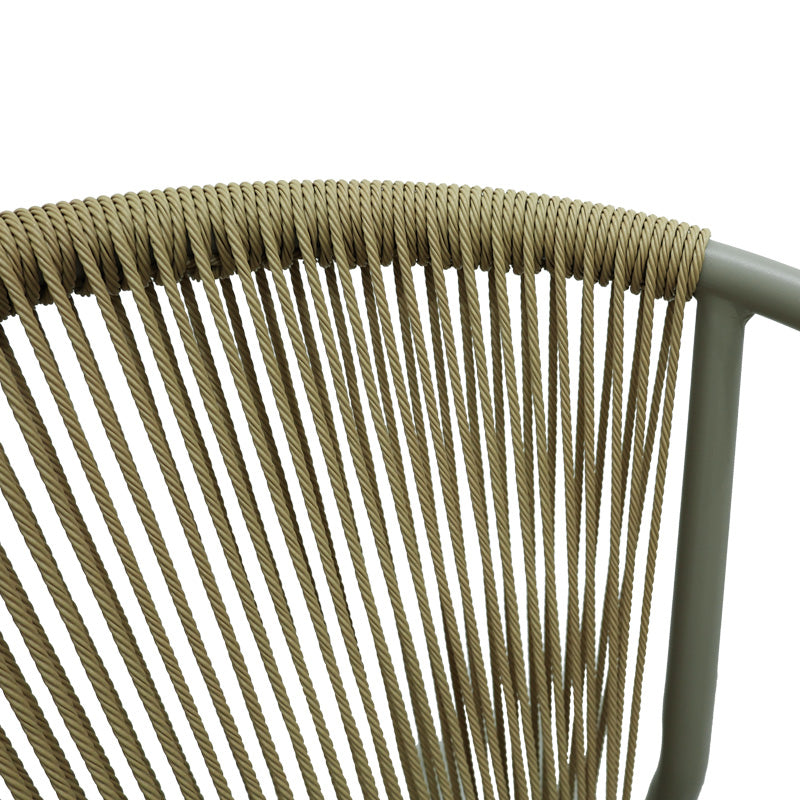 Scaun de aluminiu Convince stivuibil cu cadru maro-textilen-PE din rattan, 56x63x82 cm, foto produs 6