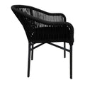 Scaun de aluminiu Legana cadru antracit-ratan, 56x66x82 cm, imagine suplimentara