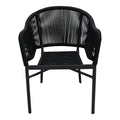 Scaun de aluminiu Legana cadru antracit-ratan, 56x66x82 cm, detaliu produs