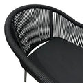 Scaun de aluminiu Legana cadru antracit-ratan, 56x66x82 cm, foto produs