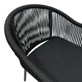 Scaun de aluminiu Legana cadru antracit-ratan, 56x66x82 cm, foto produs