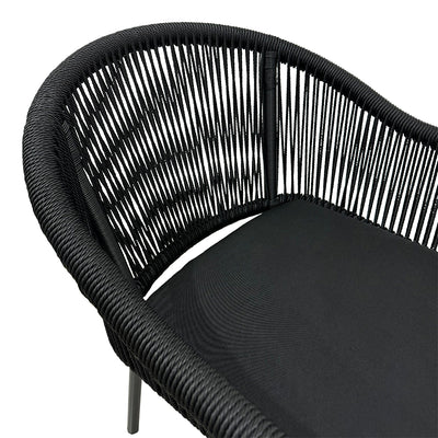 Scaun de aluminiu Legana cadru antracit-ratan, 56x66x82 cm, foto produs
