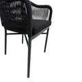 Scaun de aluminiu Legana cadru antracit-ratan, 56x66x82 cm, foto produs 6