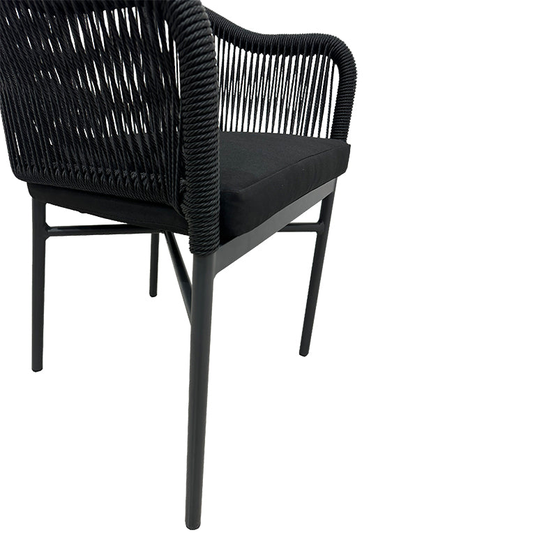 Scaun de aluminiu Legana cadru antracit-ratan, 56x66x82 cm, foto produs 6