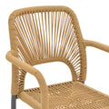 Scaun de aluminiu Norture stivuibil cadru antracit-ratan, Natural, 57x63x82 cm, foto produs 6