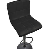 Scaun de bar ajustabil pe înaltime Remina, Catifea Neagra, Baza, Neagra Mata, 44x44x112 cm