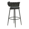 Scaun de Bar Alkia I textil, neagra, 50x56x95 cm, imagine suplimentara