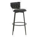 Scaun de Bar Alkia I textil, neagra, 50x56x95 cm, detaliu produs