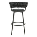 Scaun de Bar Alkia I textil, neagra, 50x56x95 cm, perspectiva suplimentara
