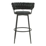 Scaun de Bar Alkia I textil, neagra, 50x56x95 cm