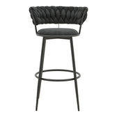 Scaun de Bar Alkia I textil, neagra, 50x56x95 cm, perspectiva suplimentara