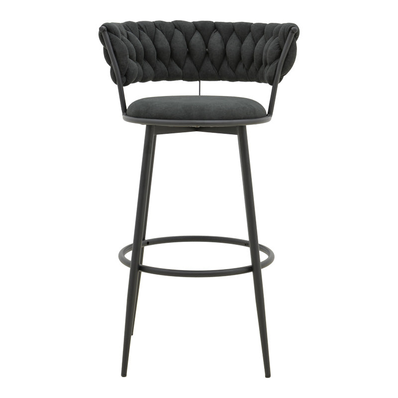 Scaun de Bar Alkia I textil, neagra, 50x56x95 cm, perspectiva suplimentara