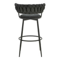 Scaun de Bar Alkia I textil, neagra, 50x56x95 cm, foto produs