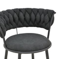 Scaun de Bar Alkia I textil, neagra, 50x56x95 cm, foto produs 6