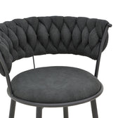 Scaun de Bar Alkia I textil, neagra, 50x56x95 cm, foto produs 6