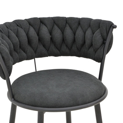 Scaun de Bar Alkia I textil, neagra, 50x56x95 cm, foto produs 6