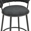 Scaun de Bar Alkia I textil, neagra, 50x56x95 cm, foto produs 7